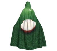 peiyeety Il mantello con cappuccio per adulti di Halloween con stampa a forma di pallone da rugby bianco è un mantello super grande, comodo e resistente