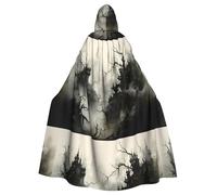peiyeety Il mantello con cappuccio per adulti di Halloween, dipinto con inchiostro e, è un mantello super grande, comodo e resistente, progettato per gli adulti