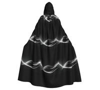 peiyeety Il mantello con cappuccio stampato per adulti con danzatore di luci e ombre è un poncho con cappuccio di Halloween super grande, comodo e resistente