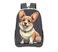 peiyeety Illustrazione di un simpatico cane corgi. Zaino trasparente in PVC resistente per concerti, lavoro e viaggi.