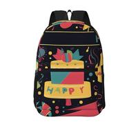 peiyeety Immagini di buon compleanno Zaino da viaggio per uomo e donna Zaino per laptop da 17 pollici Borsa da lavoro impermeabile