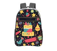 peiyeety Immagini di buon compleanno Zaino trasparente in PVC resistente Zaino trasparente per concerti Lavoro Borsa da viaggio