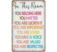 peiyeety In questa stanza tu sei il mio posto. Classici da parete per un arredamento accogliente in cucina, bar, soggiorno, stile rustico, ristorante. Targa decorativa in latta, 8x12 pollici.