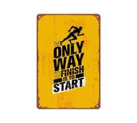 peiyeety Insegna vintage in metallo Puoi fare cose difficili, poster decorativo da parete per camera, ufficio o bar, 20x30 cm (8x12 pollici).