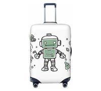 peiyeety Line Robot Travel Bagaglio Elastico Lavabile Valigia Copertura Protettiva Moda Elastico Bagaglio Antipolvere Manica Adatto 18-32 pollici, Nero, X-Large