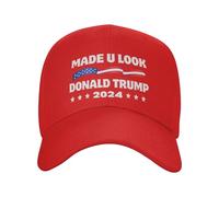 peiyeety Made U Look Vota Donald Trump Cappello Rosso 2024 PRO-Trump Vance Cappellini da Baseball Cappelli Classici Regolabili Rosso