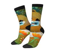 peiyeety Mamma Orsa Legge un Libro al Cucciolo in Calzini Unisex Novità, Elasticizzati e Comodi