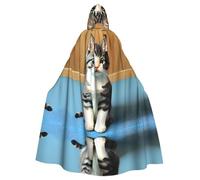peiyeety Mantello con cappuccio per adulti a forma di gattino da camera da letto per Halloween, cosplay, feste in maschera e feste a tema