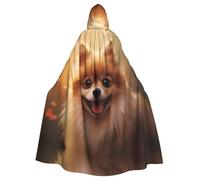 peiyeety Mantello con cappuccio per adulti con stampe di simpatici volpini per Halloween, giochi di ruolo e feste in maschera