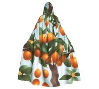 peiyeety Mantello con cappuccio per adulti Many Oranges on the Tree per Halloween, Cosplay, feste in maschera e a tema