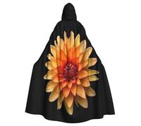 peiyeety Mantello con cappuccio unisex modello Orange Dalia per costume di Halloween, vampiro, strega, cosplay, mago