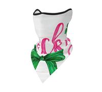 peiyeety Mascherina riutilizzabile con bandana e scaldacollo traspirante per esterni, ideale per il giorno di San Patrizio, con fiocco verde portafortuna.