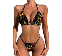 peiyeety Mese della Storia Nera, Primo Juneteenth, Costume da Bagno da Donna, Bikini Sexy, Set da Bagno, Costume da Bagno a Triangolo e Perizoma