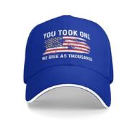 peiyeety Ne Hai preso Uno, Noi Ci alziamo Come migliaia di Charlie Kirk Cappellino da Baseball Unisex Cappellino Sandwich Cappello da papà