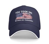 peiyeety Ne Hai preso Uno, Noi Ci alziamo Come migliaia di Charlie Kirk Cappellino da Baseball Unisex Cappellino Sandwich Cappello da papà