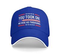 peiyeety Ne Hai preso Uno, Noi Ci alziamo Come migliaia di Charlie Kirk Cappellino da Baseball Unisex Cappellino Sandwich Cappello da papà
