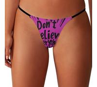 peiyeety Non Credere a Tutto ciò Che Pensi. Perizoma per Donna, Slip a Vita Bassa con Schiena a T e Slip Hipster.