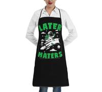 peiyeety NON VEDI NULLA Grembiule con stampa aliena con tasche, grembiule impermeabile regolabile per donne e uomini, 20,4 x 28,3 pollici