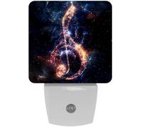 peiyeety Note musicali Glaxy Plug in LED Luce notturna con sensore automatico dal tramonto all'alba Decorativa notturna per camera da letto, bagno, cucina, corridoio, scale, corridoio,