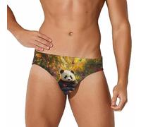 peiyeety Panda (3) Costume da Bagno da Uomo, Slip da Bagno Sexy, Costume da Bagno 3XL