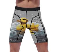 peiyeety Pantaloncini a Compressione Bubble Duck da Uomo, in Spandex, Sportivi, da Allenamento, da Indossare sotto la Tuta