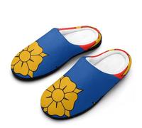 peiyeety Pantofole comode da uomo Drapeau Ville Ca Longueuil Québec, calde e antiscivolo, in gomma, per interni ed esterni, camera da letto e casa