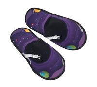 peiyeety Pantofole da donna con stampa astronauta in missione nello spazio, con suola morbida, per interni ed esterni