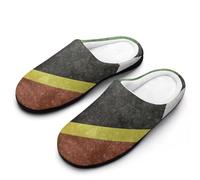 peiyeety Pantofole da uomo in memory foam con bandiera di Saint Vincent, leggere, in cotone, per interni ed esterni46-47