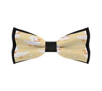 peiyeety Papillon da uomo con graziose anatre che indossano un papillon, regolabile, pre-annodato, classico, con clip, tinta unita, per matrimoni, feste e balli di fine anno