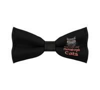 peiyeety Papillon da uomo con scritta Keep Calm And Photograph Cats, regolabili, pre-annodati, classici, con clip, tinta unita, per matrimoni, feste e balli di fine anno.