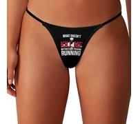 peiyeety Perizoma Kill Me Better Start Running per Donna, Slip a Vita Bassa con Schiena a T e Vita Bassa, Intimo Hipster