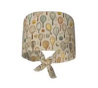 peiyeety Racchette da tennis e palline 1 per cuffie chirurgiche regolabili, cuffie elastiche con lacci per donne e uomini, cuffie chirurgiche