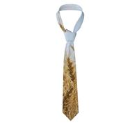 peiyeety S he dorate di grano sotto un cielo blu - Cravatta di lusso da uomo per matrimoni e affari - Texture simile alla seta, cravatta formale regalo per testimoni dello sposo e professionisti