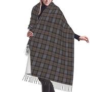 peiyeety Sciarpa con frange in cashmere e tartan Outlander - Sciarpe autunnali e invernali in tartan Fraser, il classico più morbido