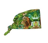 peiyeety Scimmia che si arrampica su un albero, cappelli da cuoco classici e moderni, comodi e traspiranti, regolabili, unisex, con laccetto posteriore