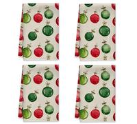 peiyeety Set di 2 strofinacci da cucina decorativi, strofinacci assorbenti morbidi e verdi natalizi, ideali per la casa, 40,6 x 66 cm