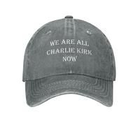 peiyeety Siamo Tutti Charlie Kirk Ora Cappello da Uomo Cappelli da Baseball Divertenti Regali di Compleanno per Uomo Grigio