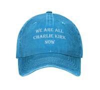 peiyeety Siamo Tutti Charlie Kirk Ora Cappello da Uomo Cappelli da Baseball Divertenti Regali di Compleanno per Uomo Blu