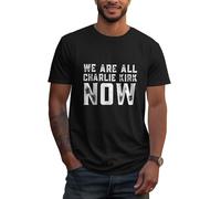 peiyeety Siamo Tutti Charlie Kirk Ora Maglietta Riposa in Pace T-Shirt Nera 3XL