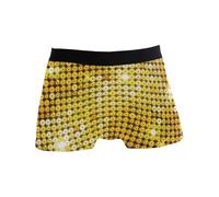 peiyeety Slip Boxer da Uomo con Paillettes Dorate Scintillanti