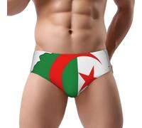 peiyeety Slip da Uomo a Triangolo con Bandiera e Mappa dell'Algeria, Intimo Contenitivo, Tasca a U Elasticizzata per l'uso Quotidiano