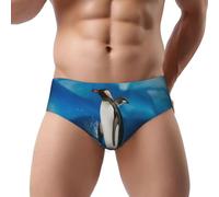 peiyeety Slip triangolari con Stampa Pinguino per Uomo, a Vita Bassa, Morbidi e Traspiranti, assorbenti del Sudore (S-3XL)
