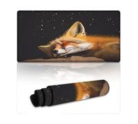 peiyeety Tappetino per mouse da gioco con che dorme sotto il cielo stellato, 24 x 12 pollici, tastiera estesa per laptop, base in gomma antiscivolo con bordi cuciti, per computer da ufficio domestico