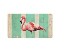 peiyeety Tappetino per mouse da gioco Flamingo, 30 x 16 pollici, esteso, grande, per tastiera portatile, base in gomma antiscivolo con bordi cuciti, per computer da ufficio domestico