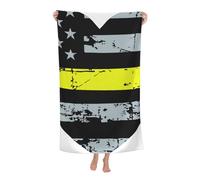 peiyeety Telo da spiaggia Dispatcher, sottile linea dorata, in microfibra, telo da spiaggia, oversize, tropicale, grande, extra large, XL, asciugatura rapida, antisabbia, per donne, ragazze e bambini