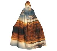 peiyeety Terre Selvagge Attività Stampa Costume Halloween Mantello con cappuccio lungo Mantello con cappuccio Halloween Natale