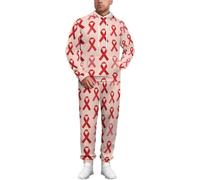 peiyeety Tute con felpe con cappuccio e pullover per la sensibilizzazione sul cancro al seno, set di abbigliamento sportivo per uomo e donna, completi per il tempo libero