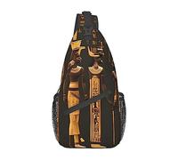 peiyeety Zaino a tracolla con geroglifici egizi antichi per uomo e donna, borsa a tracolla da viaggio, escursionismo, borsa a tracolla da giorno
