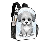 peiyeety Zaino antifurto multiuso, grande capacità, zaino trasparente per viaggi, escursioni e campeggio, con simpatico cane Schnauzer