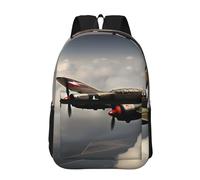 peiyeety Zaino da viaggio con aeroplano della seconda guerra mondiale per uomini e donne, zaino per laptop da 17 pollici, borsa da lavoro impermeabile